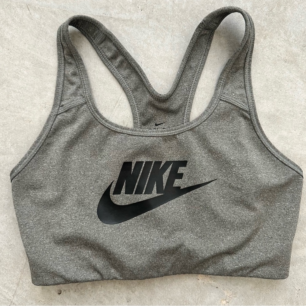 Grey Nike dri fit sports bra size M